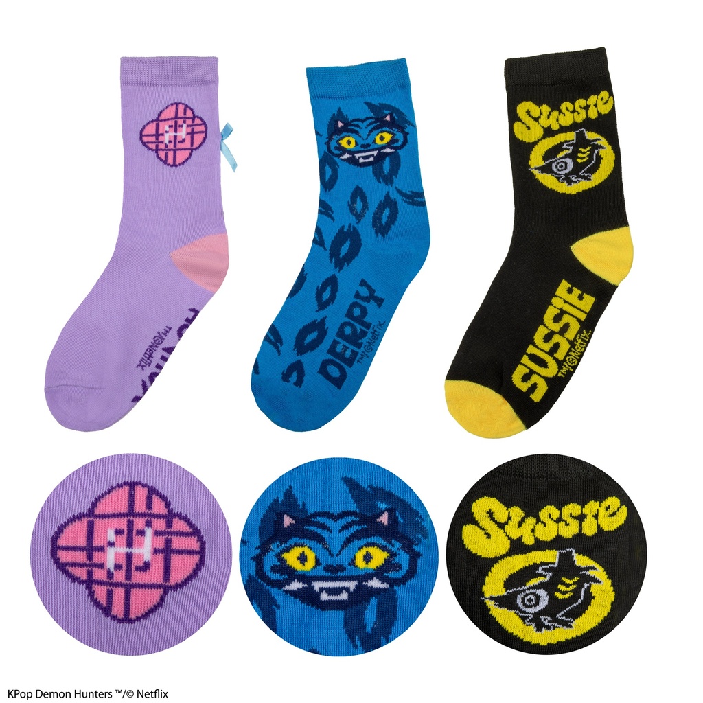 KPop Demon Hunters - Saja Boys Socks (Set of 3)